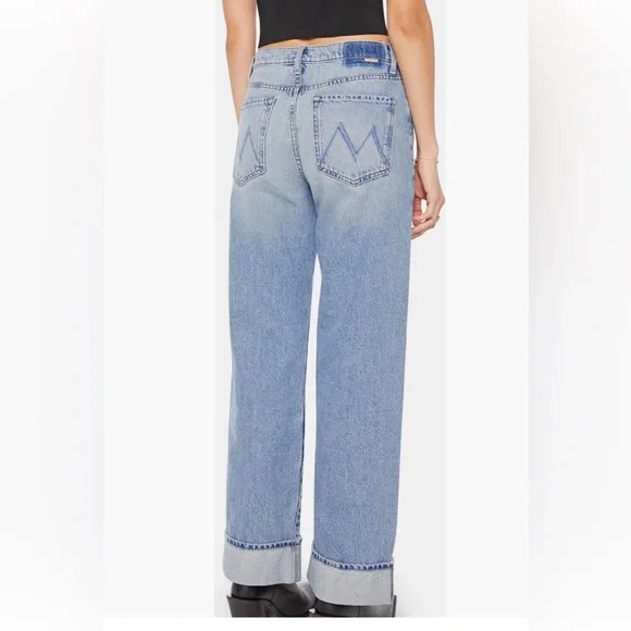 MOTHER Jeans The Dodger Skimp High Waist Cuffed Hem Wide Leg Jeans Size 32 - Picture 1 of 8
